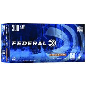 FEDERAL 300a Power-shok 300 Savage 150 Gr Jacketed Soft Point 20 Per Box/ 10 Cs
