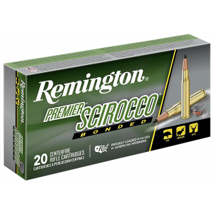 REMINGTON Ammunition 29328 Premier Scirocco Bonded 30-06 Springfield 180 Gr Swift Scirocco Bonded 20 Per Box/ 10 Cs