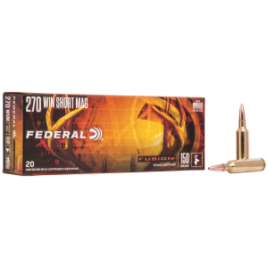 FEDERAL F270wsmfs1 Fusion 270wsm 150gr Bonded Soft Point 20 Per Box/10 Case Centerfire, Rifle Ammunition
