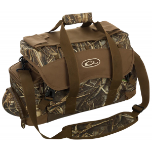 Drake Waterfowl DA2030038 Blind Bag (Extra Large)\t Realtree Max-7\t Waterproof Nylon\t 20 Pockets\t Sunglass Pocket\t Thermos Sleeve\t Carry Handles/Adj. Strap