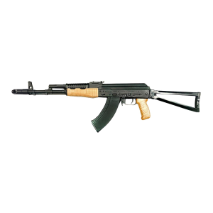 Kalashnikov USA KR-103SFSAW-TRI, Semi-auto Rifle, 7.62X39, 16.33 in Barrel, Cheese Grater Upper Handguard, Matte Finish, Black, Blonde Wood Furniture, Side Folding Triangle Stock, 30 Rounds, 1 Mag KR-103SFSAW-TRI