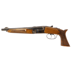 Davide Pedersoli 010S640410 Howdah 45 Colt (LC)/410 Ga 1rd 10.25 Rifled Blue Barrel, Case Hardened Receiver, Manual Extractors, Automatic Safety On The Hammers, Oiled Walnut Stock