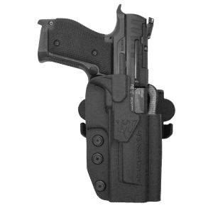 Comp-Tac C241WA252RBKN International OWB Black Kydex Belt Loop/Paddle Fits Walther Q5 Match Steel Frame Right Hand