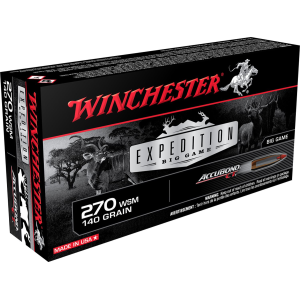 Winchester Ammo S270WSMCT Expedition Big Game 270 WSM 140 gr Winchester AccuBond CT 20 Per Box/ 10 Case - Winchester