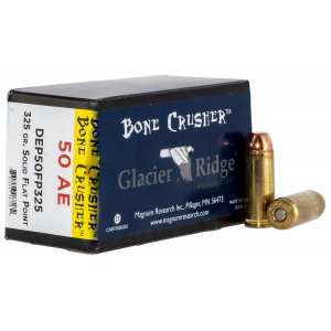 MAGNUM Research Dep50fp325 Bonecrusher 50ae 325gr Flat Point 25 Per Box/20 Case Centerfire, Handgun Ammunition