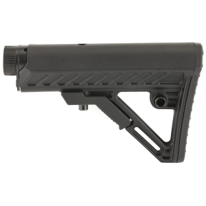 Leapers, Inc. - UTG Model 4, Combat Ops S2, Stock Kit, 6-Position Mil-Spec Stock Assembly, includes Extension Tube, Buffer, Buffer Spring, Tear-drop Ring and Castle Nut, Black Finish RBUS2BM - Leapers