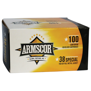 ARMSCOR 50449 Precision Value Pack 38 Special 158 Gr Full Metal Jacket 100 Per Box/ 12 Cs