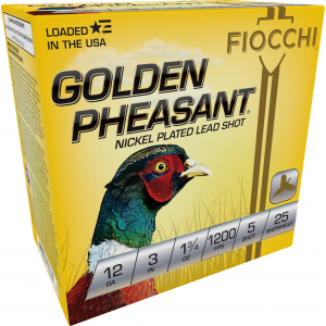 Fiocchi 123GP5 Golden Pheasant Extrema 12 Gauge 3 in 1 3/4 oz 5 Shot 25 Per Box/ 10 Cs