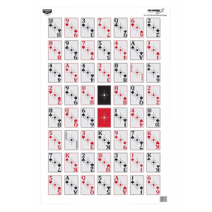 Birchwood Casey 37028 EZE-Scorer Playing Cards Paper Hanging 23 in x 35 in Black/Red 100 Per Pkg