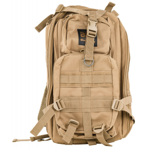 Bulldog BDT410T BDT Tactical Backpack Compact Style with Tan Finish\t 2 Main & Accessory Compartments\t Hydration Bladder Compartment & Molle\t Alice Compatible 18 in H x 10 in W x 10 in D