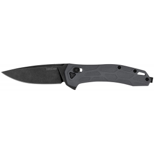 Kershaw 2042 Covalent Mid-Size 3.20 in Folding Drop Point Plain Black Oxide Blackwash D2 Steel Blade\t Gray Textured Pockets Glass Filled Nylon Handle\t Includes Pocket Clip