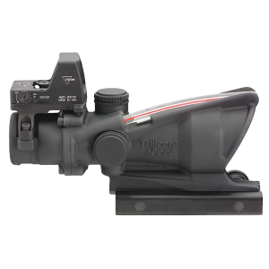 Trijicon 100549 ACOG Combo Matte Black 4x32mm Illuminated Red Chevron .223/5.56 BDC Reticle