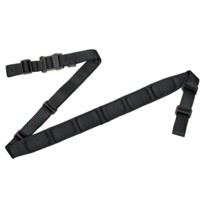 Magpul MAG545-BLK MS1 Sling 1.25 in-1.88 in W x 48 in- 60 in L Padded Two-Point Black Nylon Webbing for Rifle