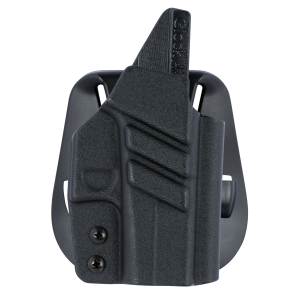 1791 Gunleather TACPDHOWBGLOCK43BLKR Tactical Kydex OWB Black Kydex Paddle Compatible w/Glock 43/43X/48 Right Hand
