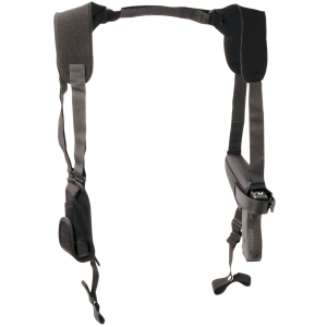 Uncle Mikes 77010 Horizontal Pro Pak Shoulder Holster Ambidextrous Black 4 in Med Auto