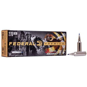 FEDERAL P270wsmta1 Premium Terminal Ascent 270wsm 136gr 20 Per Box/10 Case Centerfire, Rifle Ammunition