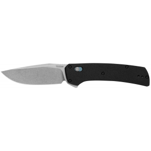 Kershaw 2047 Layup 3.40 in Folding Drop Point Plain Stonewashed D2 Steel, Blade Black GFN Handle