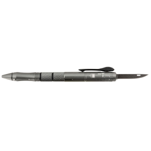 CobraTec Knives GRYCNCOTFPSWDNS Tactical Pen 1.75 in OTF Plain Stainless Steel Blade Gray Handle - Cobratec Knives
