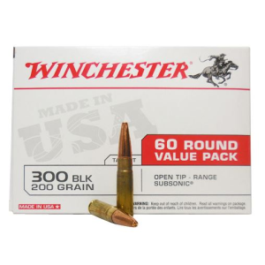 WINCHESTER Usa300bxvp Usa 300blackout 200gr Open Tip Range Subsonic 60 Per Bx/4 Case *value Pack Centerfire, Rifle Ammunition
