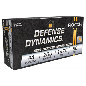 FIOCCHI 44b500 Defense Dynamics 44 Rem Mag 200 Gr Semi Jacketed Hollow Point 50 Per Box/ 10 Cs