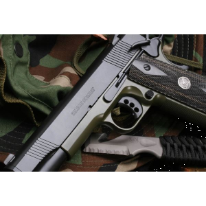 Wilson Combat Tactical Elite Pistol WTE-A-A-CA, .45 ACP, 5 in Stainless Match Grd BBL, Black Color, Ambi, Magwell, Armor-Tuff Finish, 8 Rds, CA Model