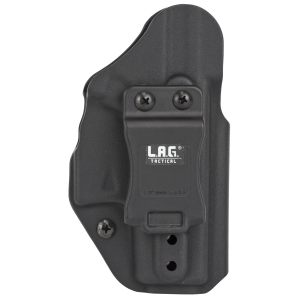 L.A.G. Tactical 70002, Inc. Liberator MK II, Holster, Ambidextrous, Fits Glock 42, Kydex, Black 70002