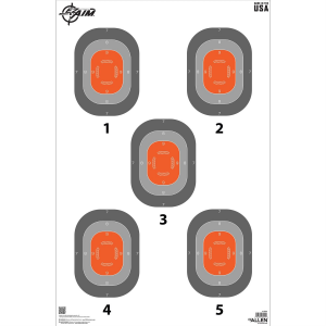 Allen EZ AIM 5-Spot, Paper Targets, 23x35 in, 50 Pack, Orange and Gray 15754