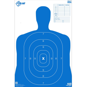 Allen EZ AIM B27, Silhouette, Paper Target, 23x35 in, 50 Pack, Blue 15745