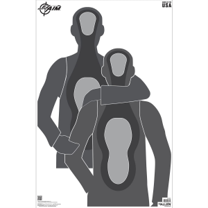 Allen EZ AIM, Hostage Situation, Paper Targets, 23x35 in, 50 Pack, Gray 15772