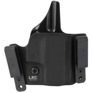 LAG Tactical Defender IWB/OWB Black Kydex Belt Loop/Clip Fits Taurus GX4 Right Hand