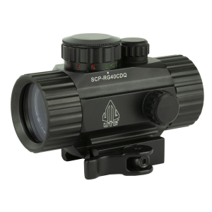 Leapers, Inc. - UTG Instant Target Aiming Sight, 3.8 in, 38mm, Black, Red/Green Circle Dot, w/Integral QD Mount SCP-RG40CDQ - Leapers