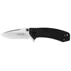 Kershaw 1555G10 Cryo 2.75 in Folding Drop Point Plain Black Oxide Stonewashed 8Cr13MoV SS Blade Black G10 Handle Includes Pocket Clip