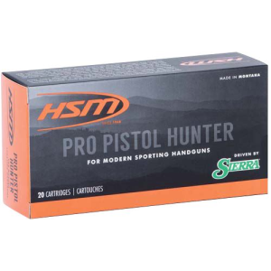 HSM 460SW5N Pro, Pistol 460 S&W Mag 300 gr Jacketed Soft Point 20 Per Box/ 25 Case Centerfire, Handgun Ammunition