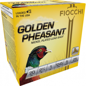 Fiocchi 20GP5 Golden Pheasant Extrema 20 Gauge 2.75 in 1 oz 5 Shot 25 Per Box/ 10 Cs