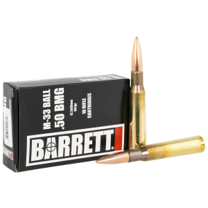 BARRETT 14671 Rifle Match Grade 50 Bmg 661 Gr M33 Ball 10 Per Box/ 25 Cs