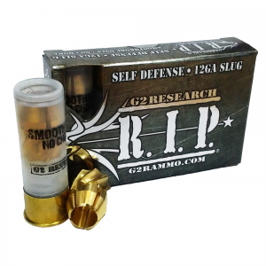 Research RIP 12 Gauge 2.75 In 122 Grain Brass Slug 5 Round Box G00627 Ammo