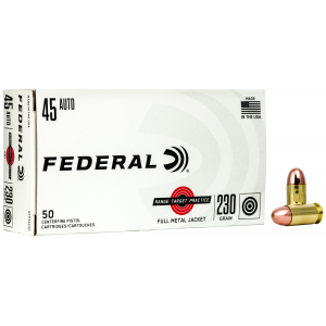 FEDERAL Rtp45230 Range & Target 45 Acp 230 Gr Full Metal Jacket 50 Per Box/ 20 Cs