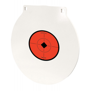 Birchwood Casey RND10 Round Steel Target Plate 10 in Centerfire Rifle/Handgun Target Black/Red/White NM500 Steel Hanging