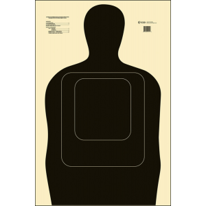 Action Target TQ5BLACK100 TQ-15 Training Target Silhouette Hanging Paper Target 24 in x 45 in 100 Per Box - Action Target