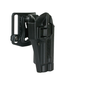 Blackhawk 410005BKR CQC SERPA Belt Holster Right Hand Black Carbon Fiber Sig Sauer 228/229/250 DC Belt Loop and Paddle
