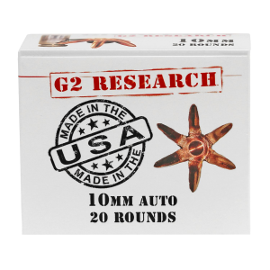 G2 Research Civic Duty G00622, 10mm, 122 Grain, Lead Free Copper, 20 Round Box, California Certified Nonlead Ammunition G00622