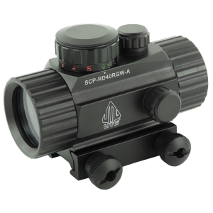 Leapers, Inc. - UTG SWATFORCE Red Dot Sight, Fits Picatinny, New Generation, 4 in, Red/Green Dot Sight, with Integral Picatinny Mounting Deck, Black SCP-RD40RGW-A - Leapers