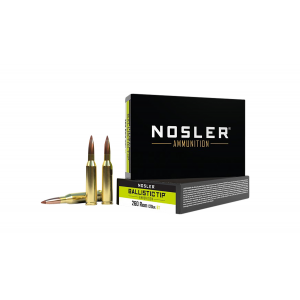 NOSLER 40056 Ballistic Tip 260 Rem 120 Gr Spitzer Ballistic Tip 20 Per Box/ 10 Cs