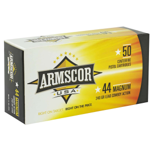 Armscor FAC44M1N USA 44 Rem Mag 240 gr Semi Wadcutter 50 Per Box/ 8 Cs