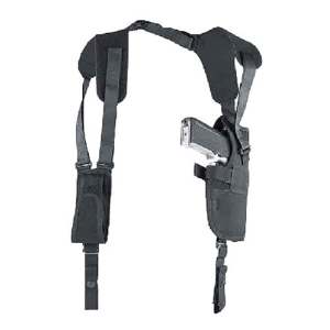 Uncle Mike's 75011 Pro-Pak Vertical Shoulder Holster Shoulder Size 01 Black Nylon Harness Fits Medium Autos Fits 3-4 in Barrel Right Hand