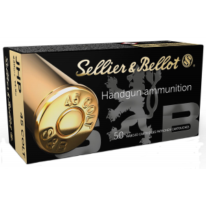 Sellier & Bellot SB45F Handgun 45 Colt 230 gr Jacket Hollow Point 50 Per Box/ 12 Case