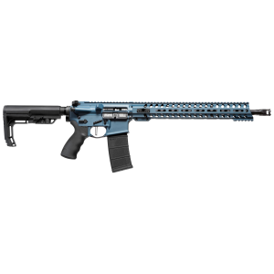 Patriot Ordnance Factory 01580 Wonder 5.56x45mm NATO 16.50 in 30+1 Blue Titanium Cerakote 6 Position MFT Minimalist Stock, Rifle