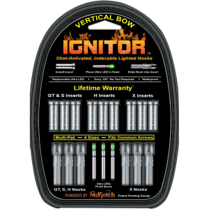 NuFletch Ignitor Nocks Green Universal Fit 3 pk IGNT-UNIV-GRN