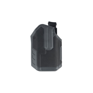 BLACKHAWK Omnivore Streamlight TLR Multi-Fit Holster, Belt Holster, Left Hand, Black, Fits More Than 150 Styles of Semi-Automatic Handguns with Accessory Rail, Hard, Thumb Activated Retention Mechanism 419002BUL