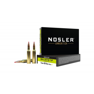 NOSLER 40059 Ballistic Tip 7mm-08 Rem 140 Gr Spitzer Ballistic Tip 20 Per Box/ 10 Cs